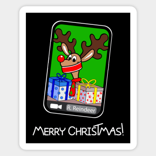 Christmas reindeer wearing a mask Sticker